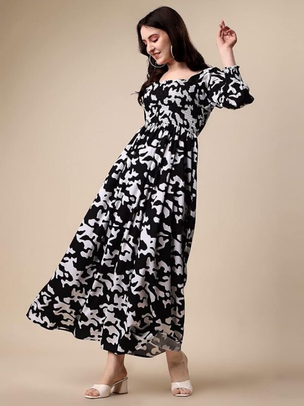 Floral Printed Ryaon Dress (Copy) (Copy) - Image 3