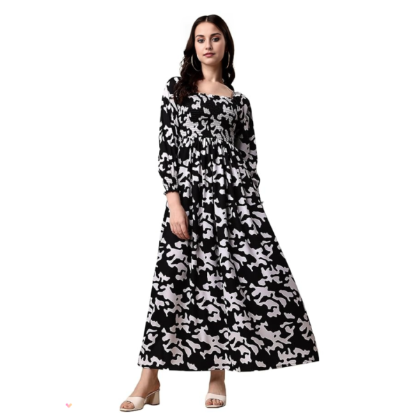 Floral Printed Ryaon Dress (Copy) (Copy)