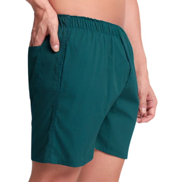 Plain Mens Short Teal Blue